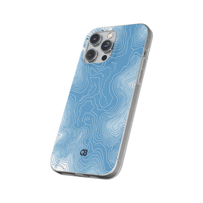 Blue Lite Phone Case for iPhone - Glacial Ridge Topo