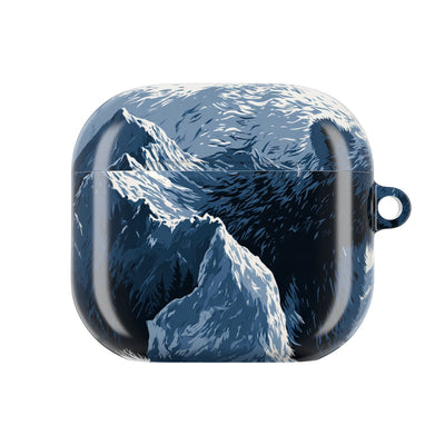 Fjord Summit Bear · Hard Case for AirPods & AirPods Pro · Blue