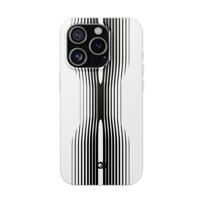 White Lite Phone Case for iPhone - Kinetic Mono Distortion
