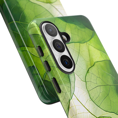Emerald Leaf Veins · Tough Phone Case for Samsung