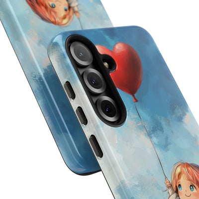 Crimson Heart Sky · Tough Phone Case for Samsung