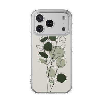 Green Impact MagSafe Phone Case for iPhone - Muted Eucalyptus Sketch