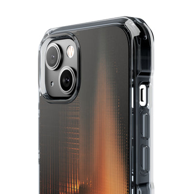 Luminous Grid · Clear Impact Magnetic Phone Case for iPhone · Black