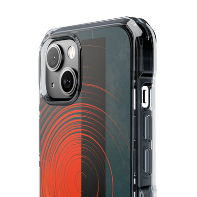 Teal Impact MagSafe Phone Case for iPhone - Burnt Slate Radial