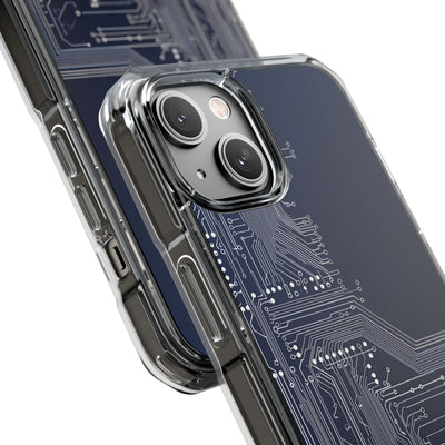 Blue Impact MagSafe Phone Case for iPhone - Cobalt Data Stream