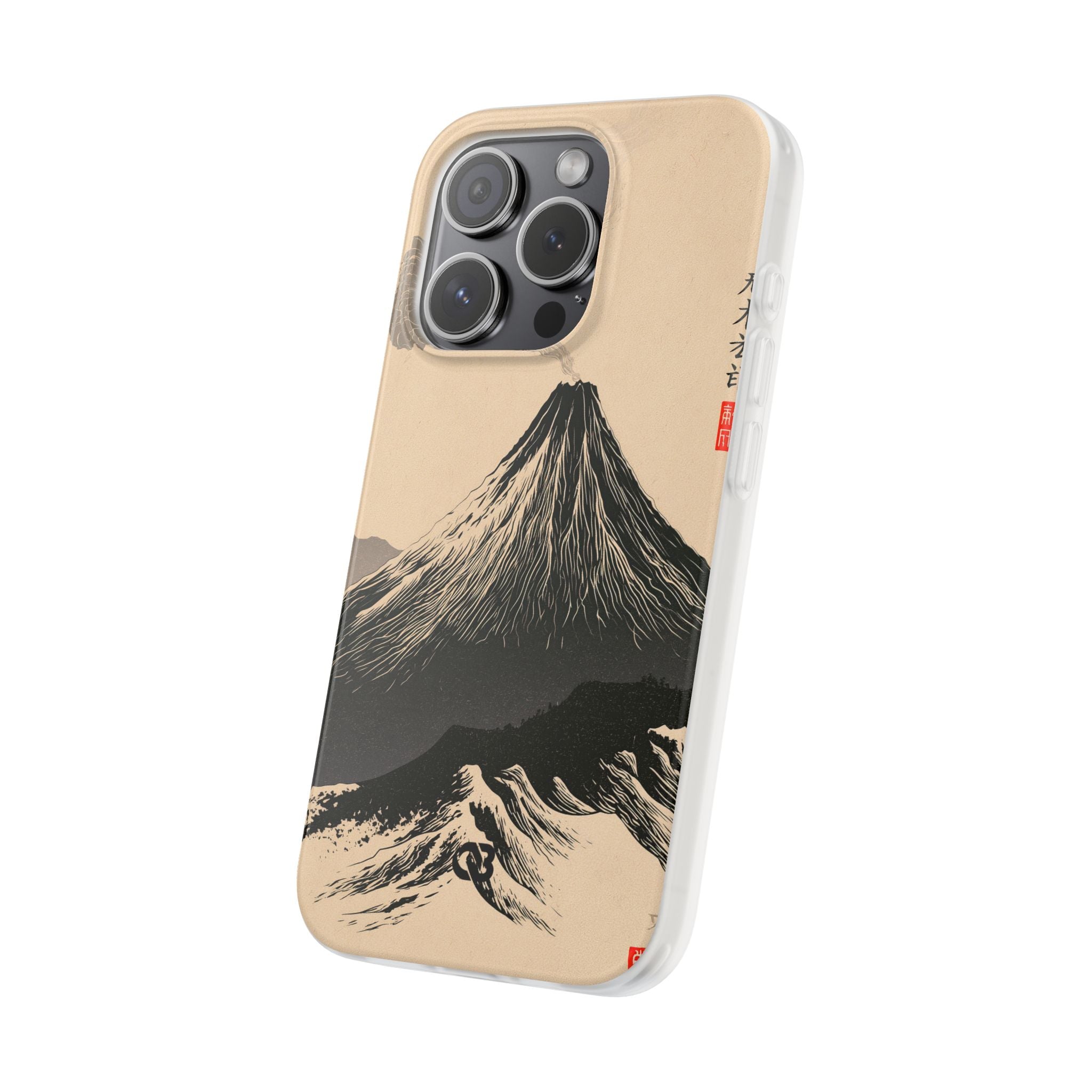 Beige Lite Phone Case for iPhone - Obsidian Ink Summit