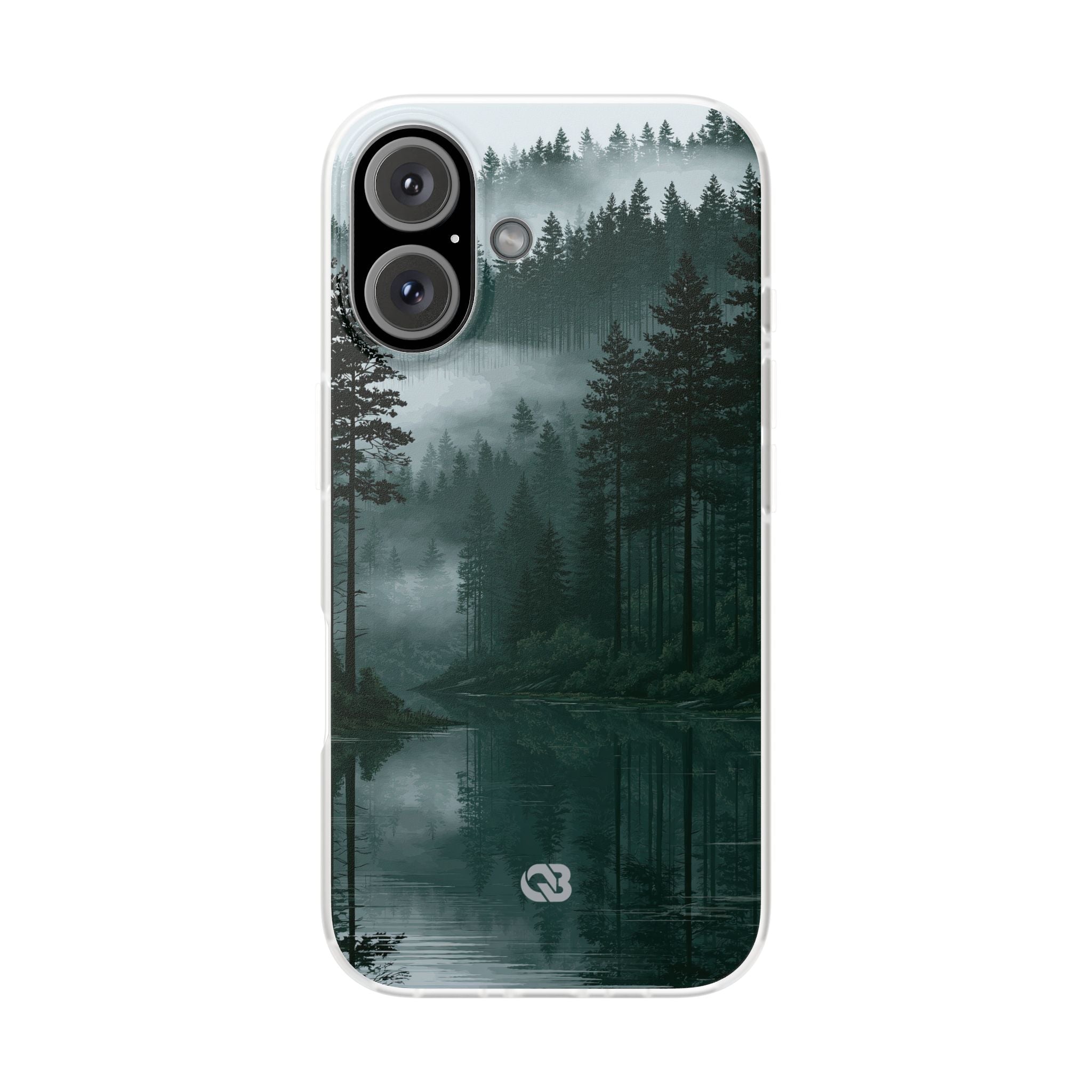 Green Lite Phone Case for iPhone - Misty Evergreen Mirror