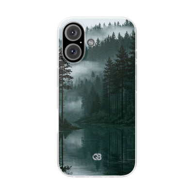 Green Lite Phone Case for iPhone - Misty Evergreen Mirror