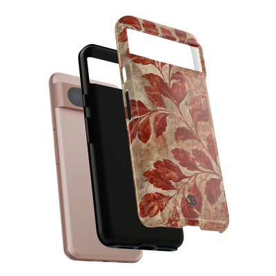 Terracotta Botanical Fresco · Tough Phone Case for Pixel ·  Red
