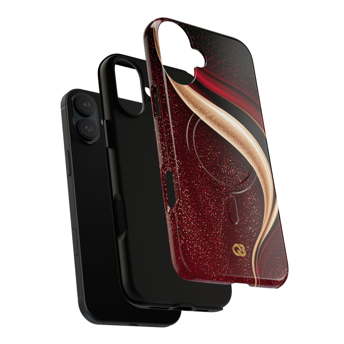 Gilded Crimson Flow · Tough 2.0 Magnetic Phone Case for iPhone · Red