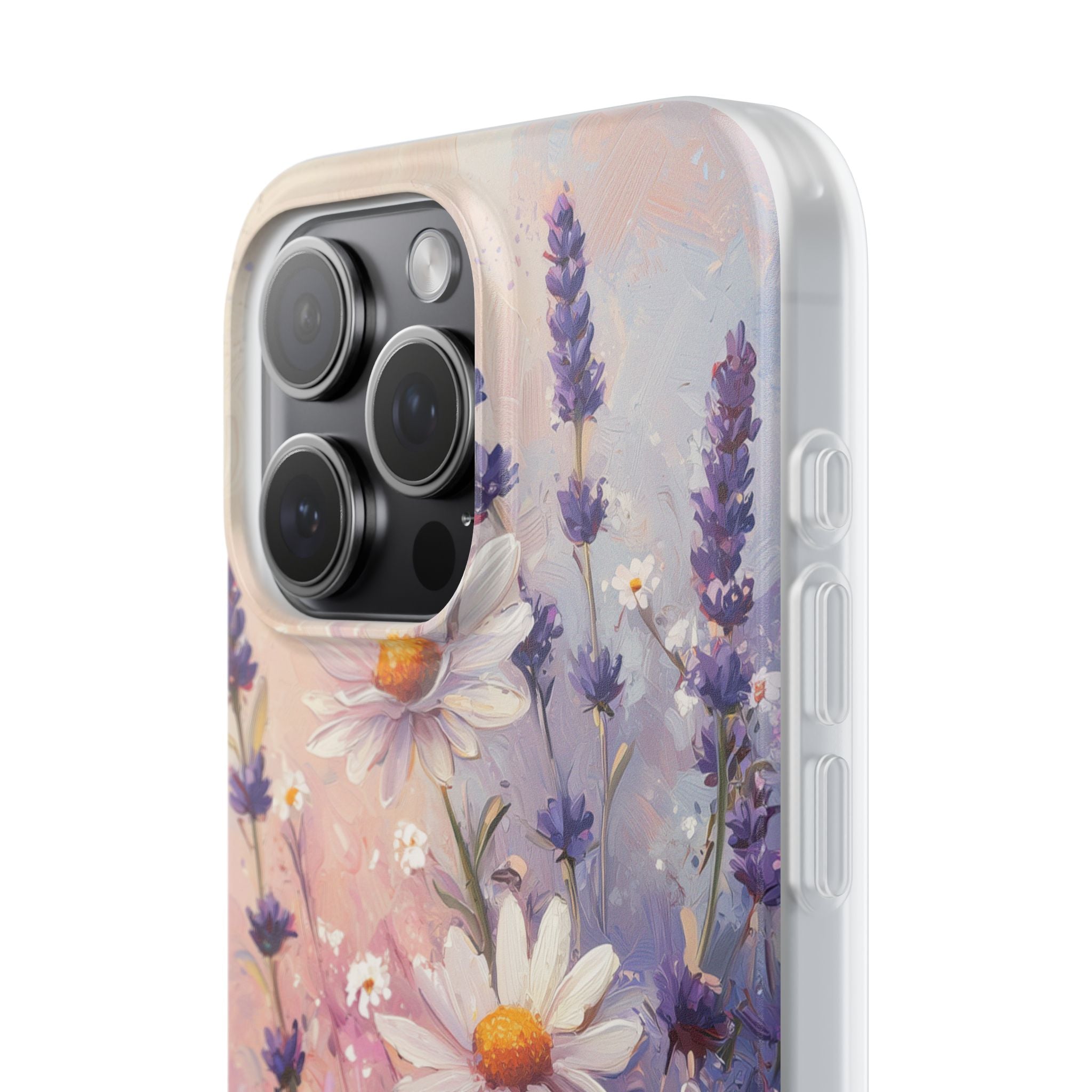 Daisy Laventeli Kukkia iPhone 15 Pro Max - Soft -pehmusteline