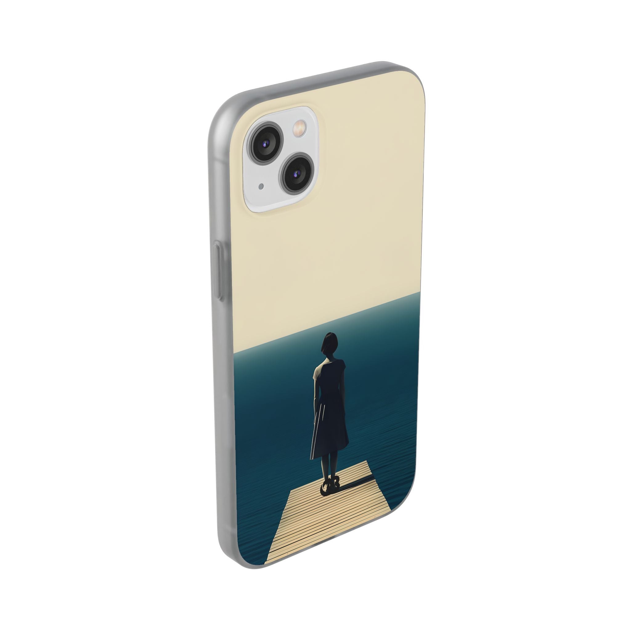 Solitary Blue Horizon · Soft Coque de téléphone pour iPhone