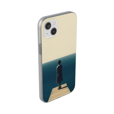 Solitary Blue Horizon · Soft Coque de téléphone pour iPhone