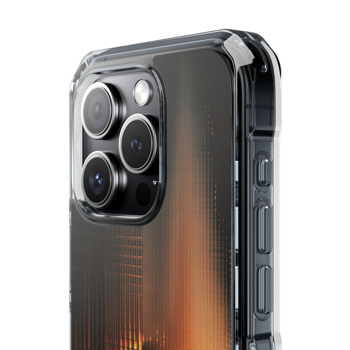 Luminous Grid · Clear Impact Magnetic Phone Case for iPhone · Black