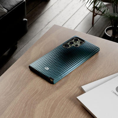 Blue Tough Phone Case for Samsung - Glacial Reeded Glass