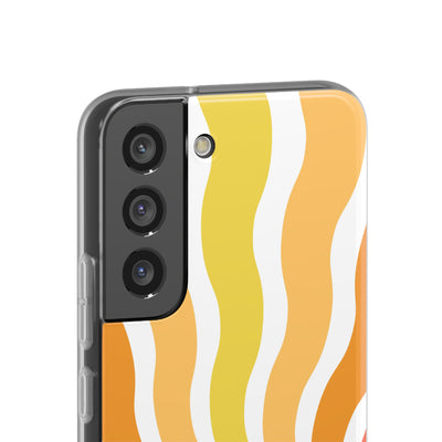 Amber Solar Waves · Soft Phone Case for Samsung