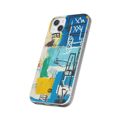 Azure Urban Scribble · Soft Phone Case for iPhone