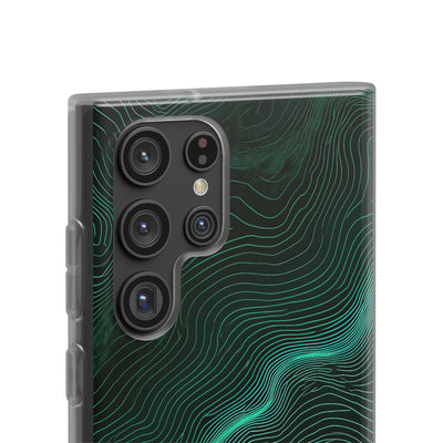 Teal Lite Phone Case for Samsung - Neon Jade Contour