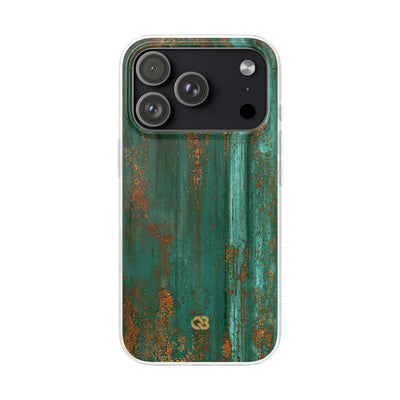 Teal Lite Phone Case for iPhone - Verdigris Copper Siding
