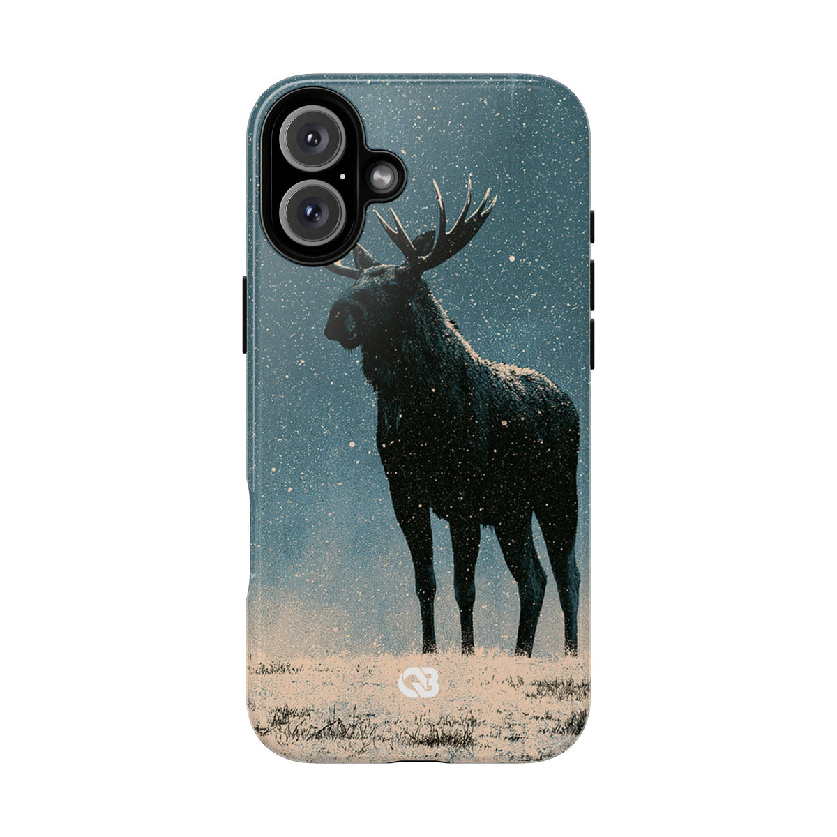 Nordic Boreal Moose · Tough Phone Case for iPhone · Blue