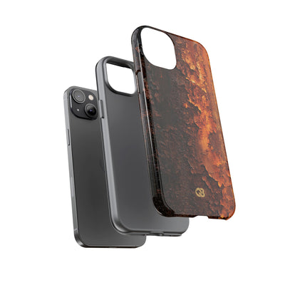 Orange Tough Phone Case for iPhone - Oxidized Iron Crust