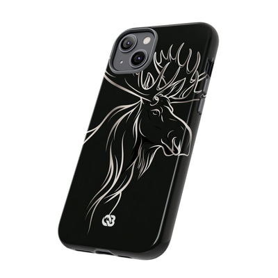 Nordic Moose Contour · Tough Phone Case for iPhone · Black
