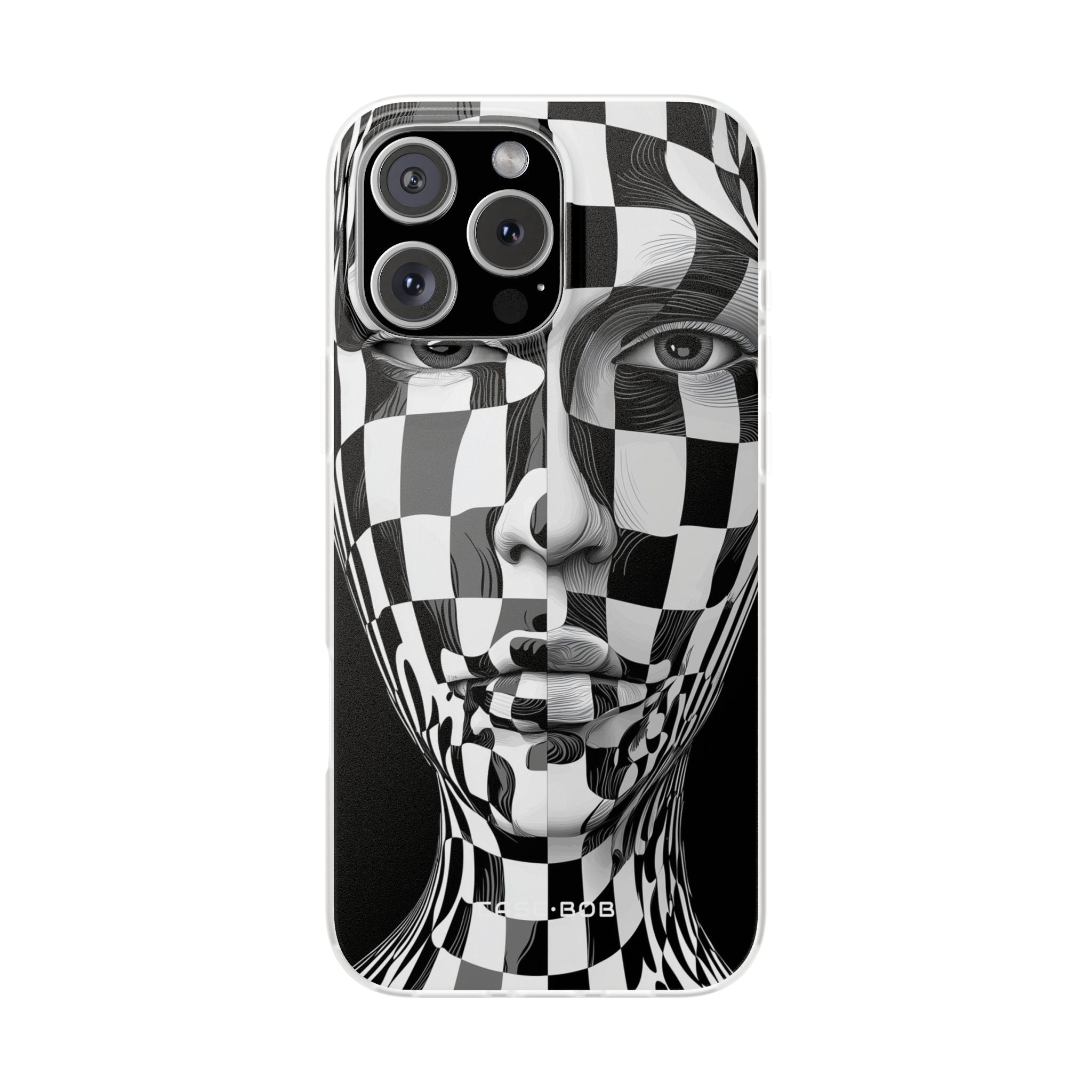 Checkered Face iPhone 16 Pro Max Case - Soft