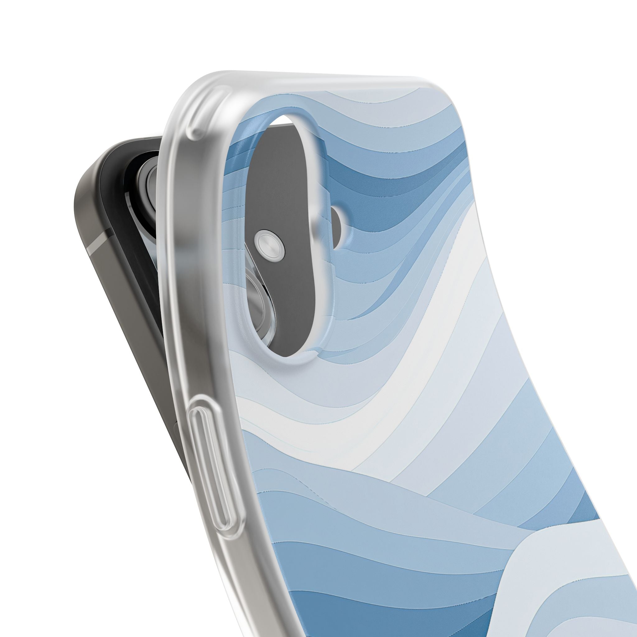 Blue Lite Phone Case for iPhone - Glacial Indigo Flow