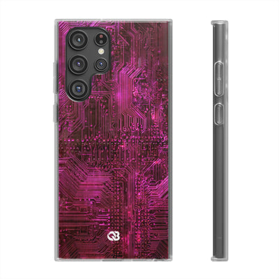 Magenta Circuit Trace · Lite Phone Case for Samsung · Pink