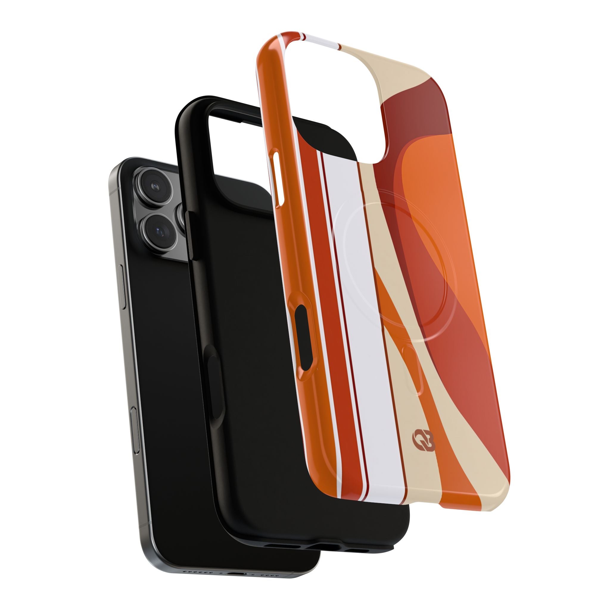 Orange Tough 2.0 Magsafe Phone Case for iPhone - Terracotta Metro Line