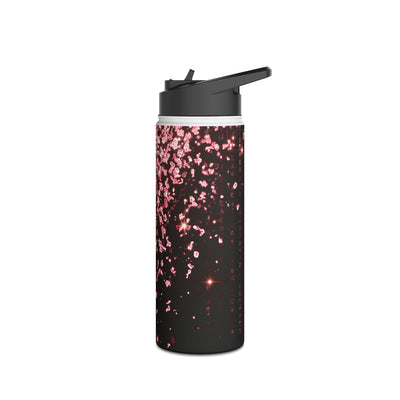 Rose Digital Cascade · Insulated Water Bottle · Pink