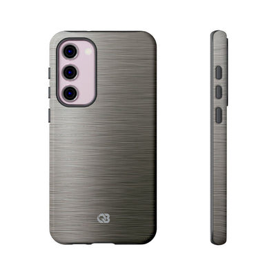 Grey Tough Phone Case for Samsung - Brushed Industrial Steel