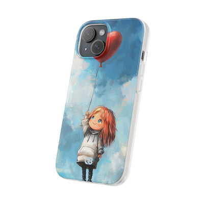 Crimson Heart Sky · Soft Coque de téléphone pour iPhone