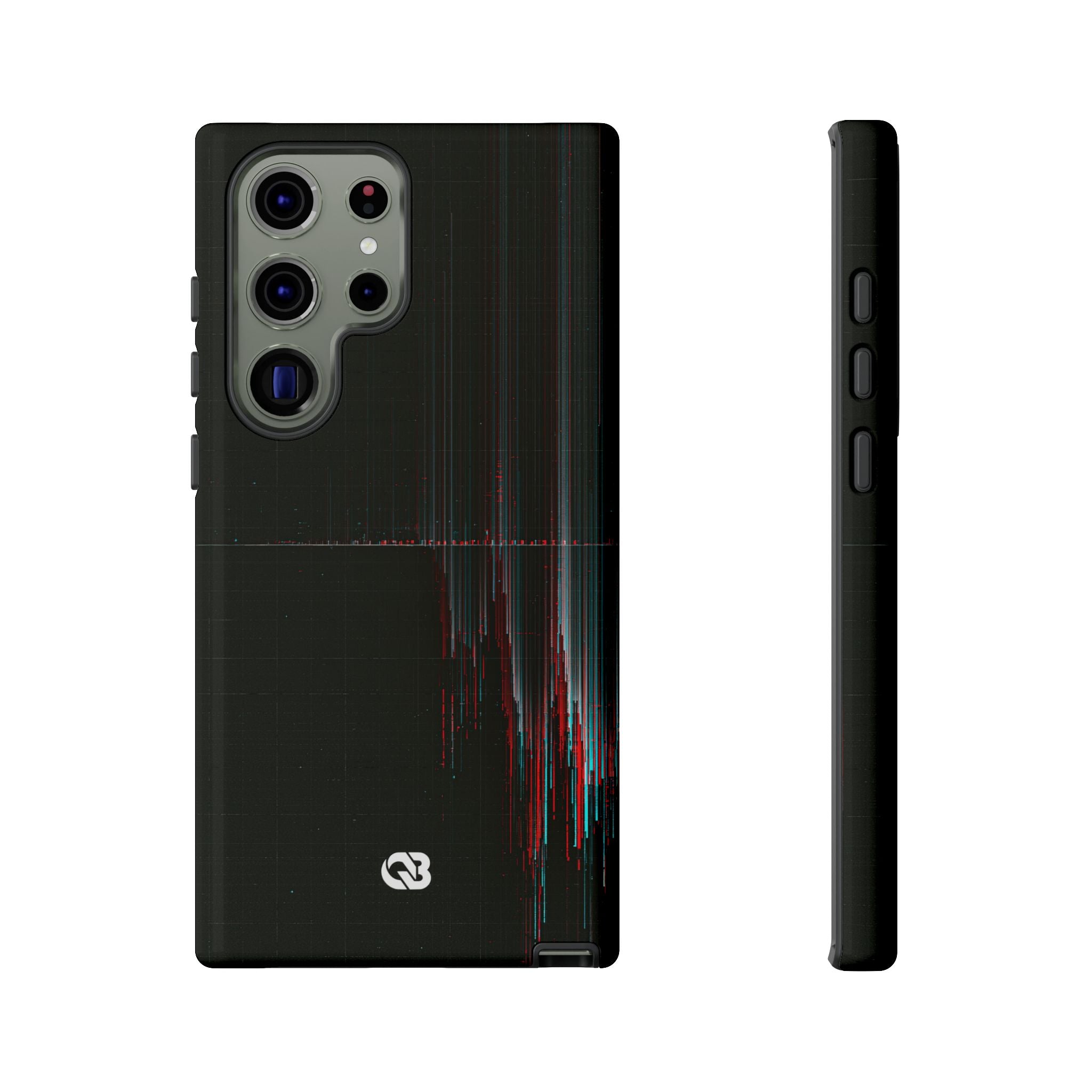 Black Tough Phone Case for Samsung - Corrupted Data Stream