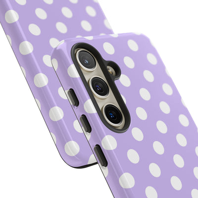 Lavender Polka Grid · Tough Θήκη για Samsung