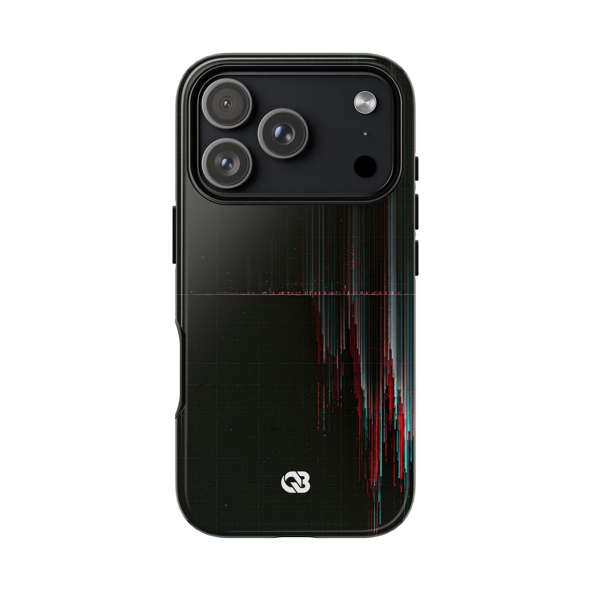 Black Tough Phone Case for iPhone - Corrupted Data Stream