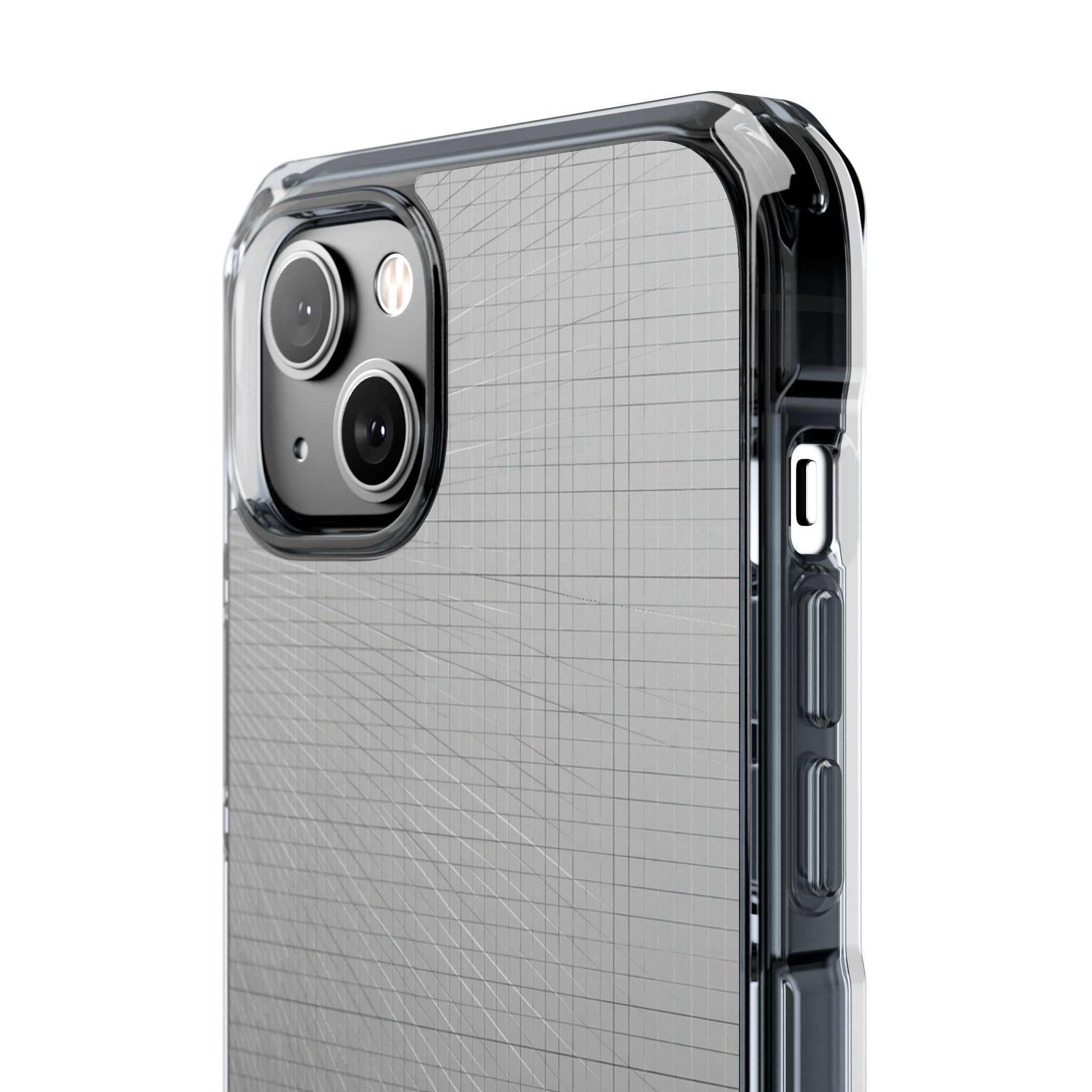 Grey Impact MagSafe Phone Case for iPhone - Chrome Mesh Warp