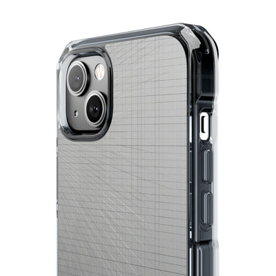 Grey Impact MagSafe Phone Case for iPhone - Chrome Mesh Warp