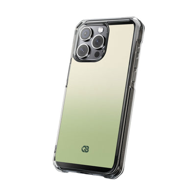 Muted Sage Ombre · Clear Impact Magnetic Phone Case for iPhone · Green