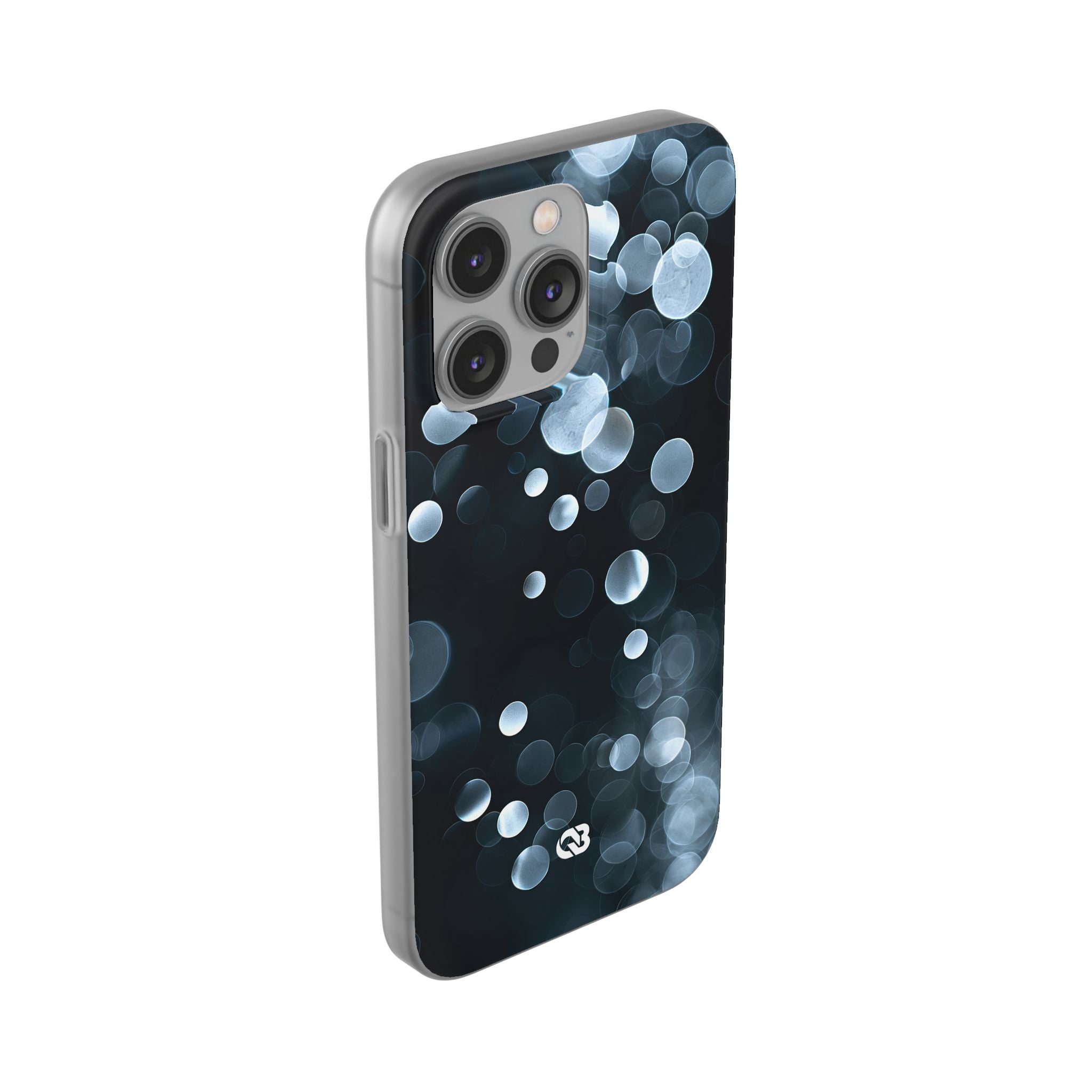 Black Lite Phone Case for iPhone - Silver Orbit Glow