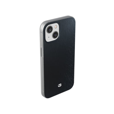 Black Lite Phone Case for iPhone - Midnight Brushed Grain