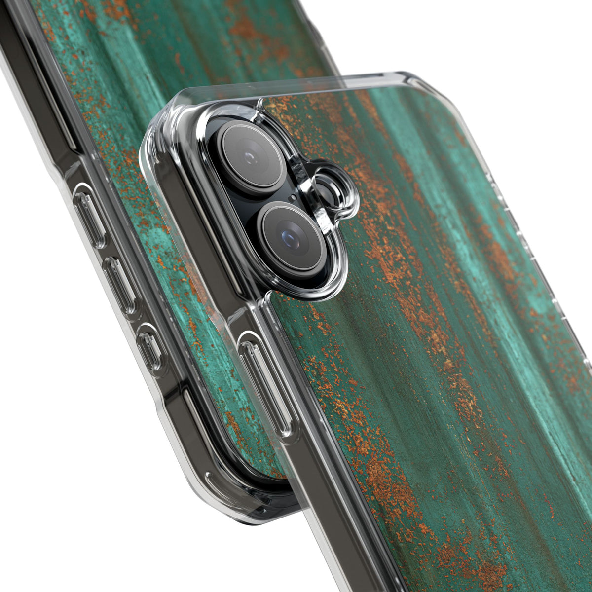 Oxidized Verdigris · Clear Impact Magnetic Phone Case for iPhone ·  Teal