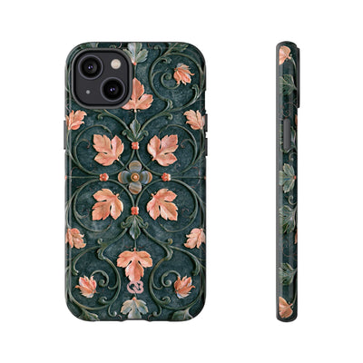 Florentine Rose Arabesque · Tough Phone Case for iPhone · Green