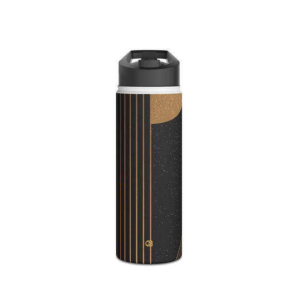 Lunar Topo Horizon · Insulated Water Bottle · Black