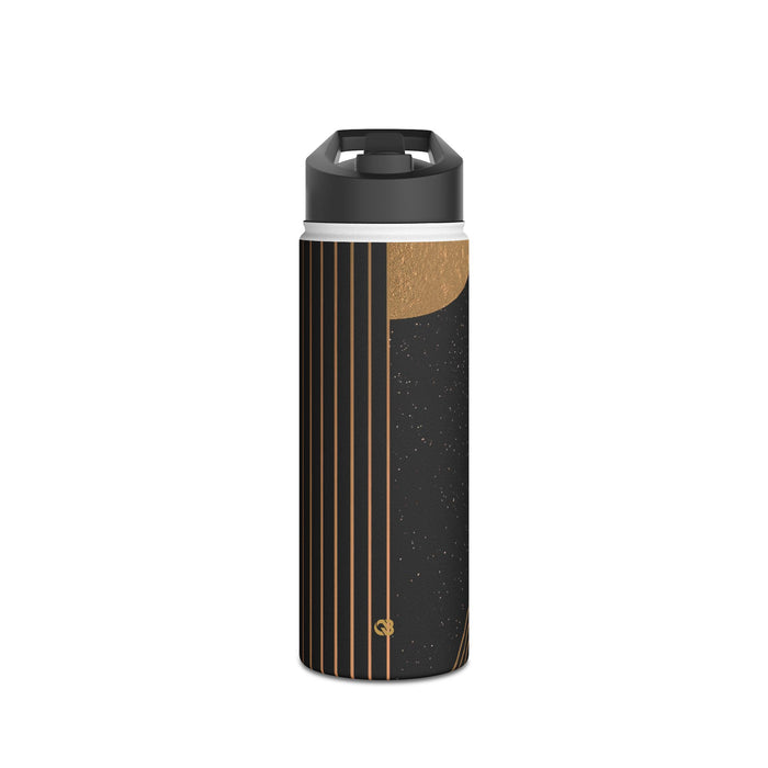Lunar Topo Horizon · Insulated Water Bottle · Black