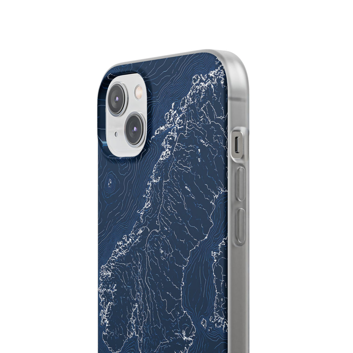 Nordic Contour Chart · Lite Phone Case for iPhone ·  Blue