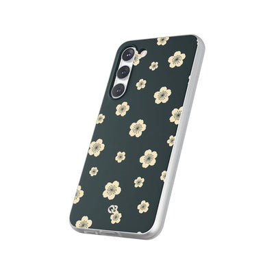 Teal Lite Phone Case for Samsung - Obsidian Cream Petals