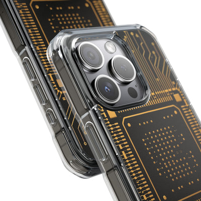 Gold Impact MagSafe Phone Case for iPhone - Cyber Gold Processor