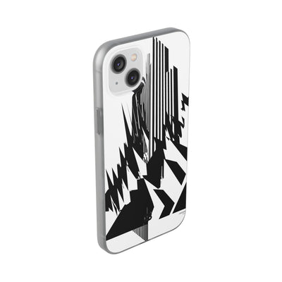 White Lite Phone Case for iPhone - Shattered Vector Spire