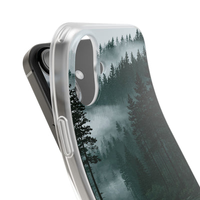 Green Lite Phone Case for iPhone - Misty Evergreen Mirror
